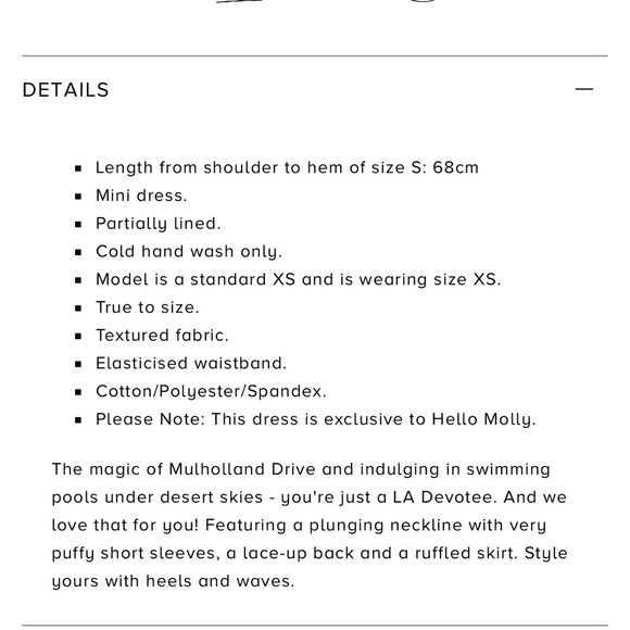 NWOT Hello Molly cocktail dress - Picture 5 of 6